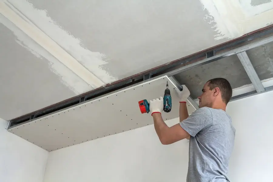 Open hole in a Tampa Bay home's drywall left after plumbing work, awaiting repair